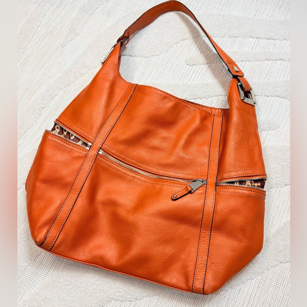 Tignanello Vibrant Orange Hobo Bag